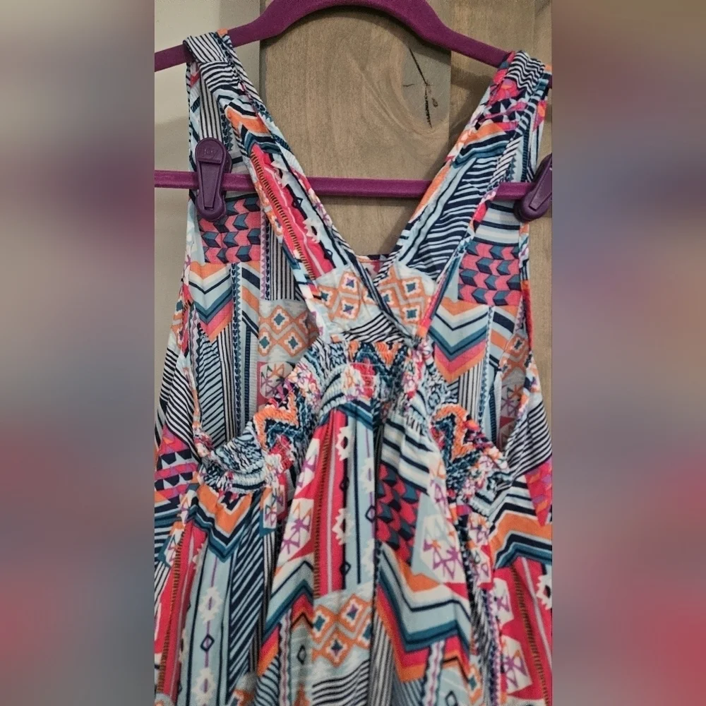 Vera Bradley Geometric Print Lounge Set Tank & Shorts Rayon Size M